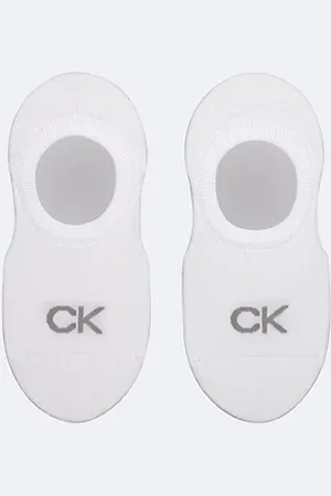 Calvin Klein Lot de 2 paires de chaussettes invisibles en coton peigné doux