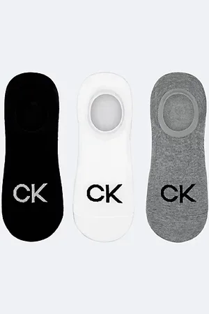 Calvin Klein Lot de 3 paires de chaussettes invisibles en coton peigné doux