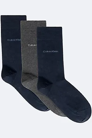 Calvin Klein Lot de 3 paires de socquettes en coton peigné doux