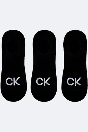 Calvin Klein Lot de 3 paires de chaussettes invisibles en coton peigné doux