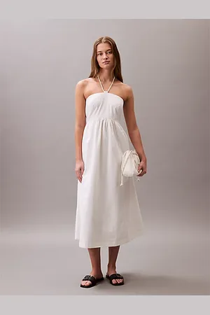 Calvin Klein Robe dos-nu en sergé de coton