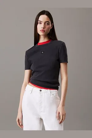 Calvin Klein T-shirt slim côtelé en coton