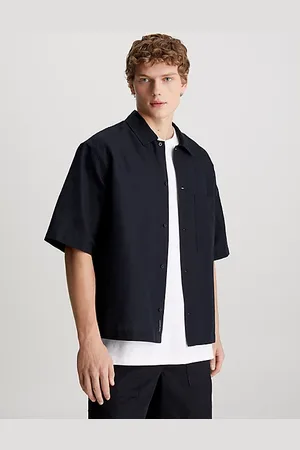 Calvin Klein Chemise à manches courtes en coton et lin