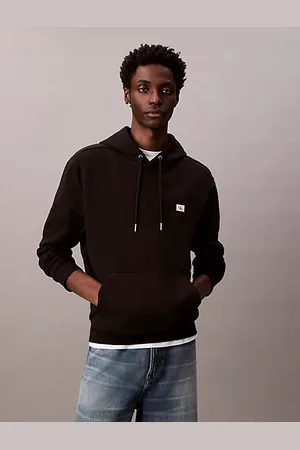 Calvin Klein Sweat à capuche en tissu éponge de coton avec insigne
