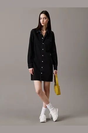 Calvin Klein Robe-chemise ajustée en jean