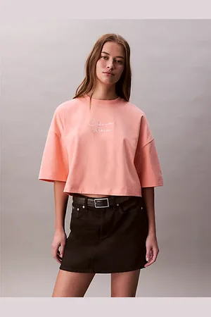 Calvin Klein T-shirt court boxy avec logo