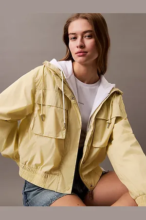 Calvin Klein Veste à capuche courte en nylon doux