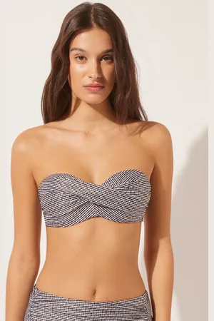 Calzedonia Haut de maillot bandeau Black Dots Femme