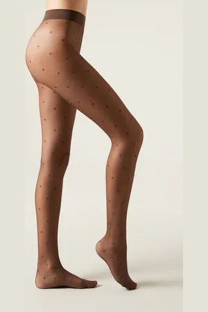 Calzedonia Collant Voile 30 Deniers à Motifs Pois Femme