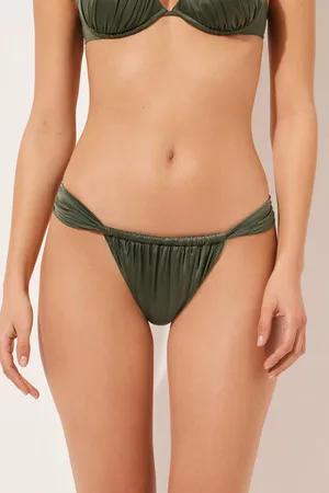 Calzedonia Bas de Maillot Brésilien avec Liens Fins Shiny Satin Femme