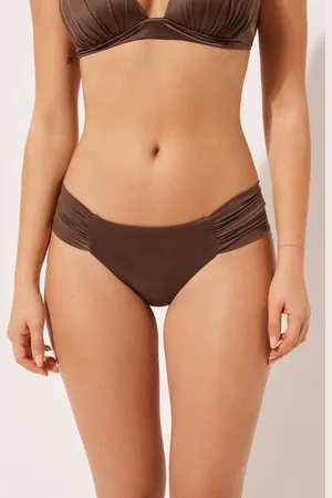 Calzedonia Bas de maillot brésilien avec drapé Shiny Satin Femme