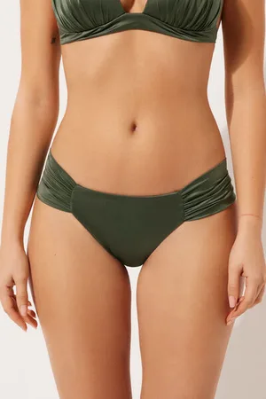 Calzedonia Bas de maillot brésilien avec drapé Shiny Satin Femme