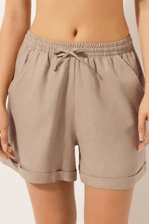 Calzedonia Pantacourt en lin et viscose Femme