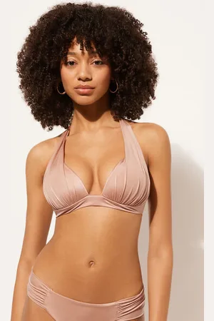 Calzedonia Haut de maillot triangle rembourré progressif Shiny Satin Femme