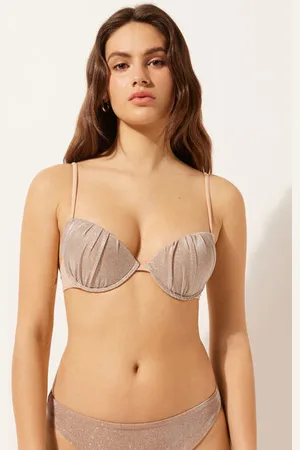 Calzedonia Haut de maillot push-up rembourré Golden Glitter Femme