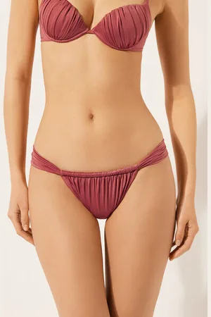 Calzedonia Bas de Maillot Brésilien avec Liens Fins Shiny Satin Femme