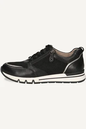 Caprice Basket noiren Mélange de matériaux de cuir et synthétique