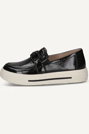 Caprice Slipper noiren Cuir