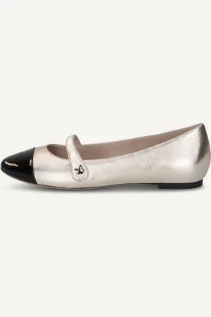 Caprice Ballerine doréen Cuir avec Talon bloc