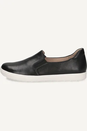 Caprice Slipper noiren Cuir