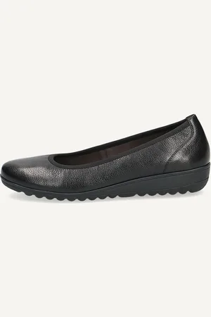 Caprice Escarpins compensés noiren Cuir sans talon