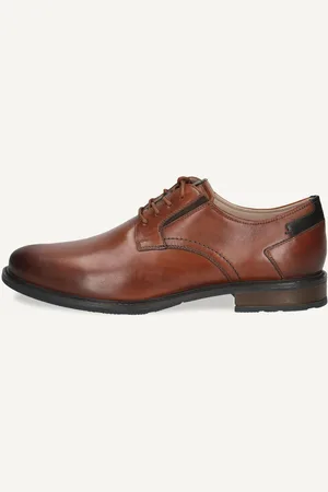 Caprice Basket marronen Cuir avec Talon bloc