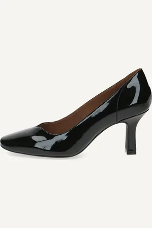 Caprice Escarpin noiren Cuir avec Talon aiguille