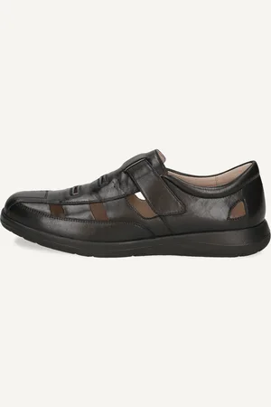 Caprice Slipper noiren Cuir