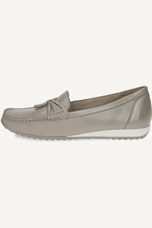 Caprice Mocassin grisen Cuir sans talon