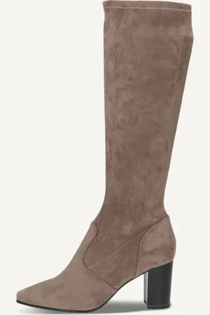 Caprice Bottes marronen Textile avec Talon bloc