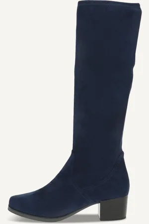Caprice Bottes bleuen Textile avec Talon bloc