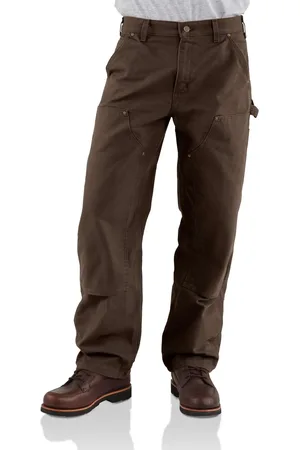 Carhartt Hommes salopette loose straight washed duck double front dungaree