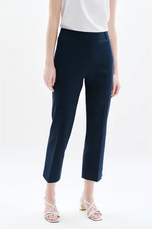Caroll Pantalon Pvernison marine femme