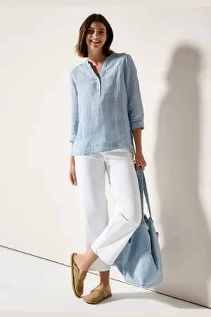 CECIL Blouse en lin rayée