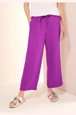 CECIL Wide Leg Pantalon en lin mélangé