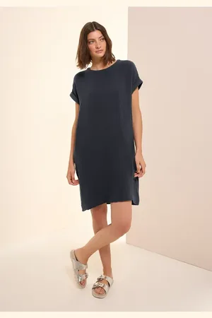 CECIL Robe en mousseline de soie unie