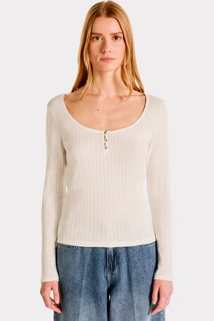 Celio T-shirt maille pointelle - écru