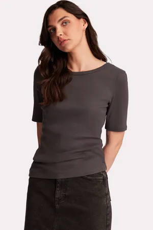 Celio T-shirt col rond côtelé à manches courtes