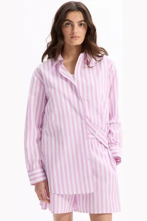 Celio Chemise de pyjama en popeline rayé - violet