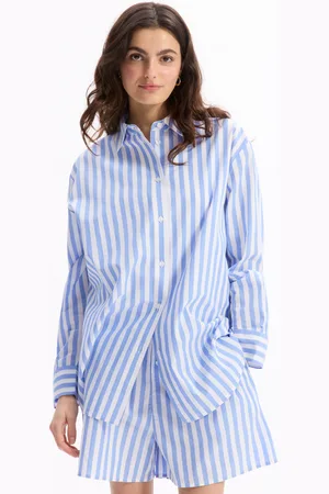 Celio Chemise de pyjama en popeline rayé