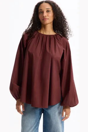 Celio Blouse oversize en coton - marron
