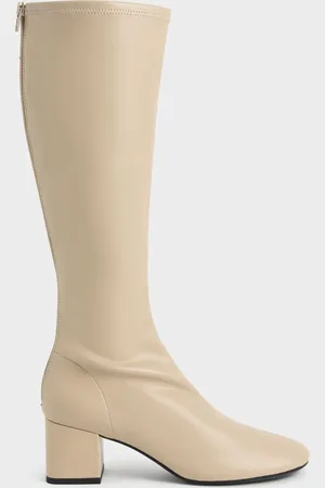 CHARLES & KEITH Block Heel Knee Boots