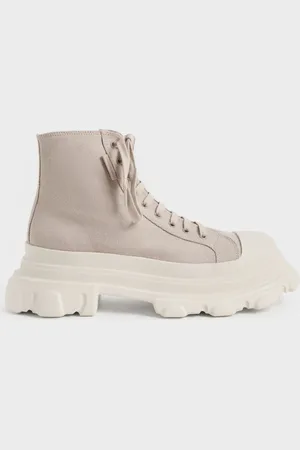 CHARLES & KEITH Baskets montantes en nylon à semelle épaisse
