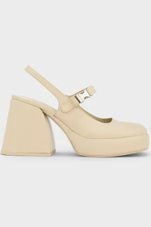CHARLES & KEITH Mary Jane à plateforme et boucle métallique Laine