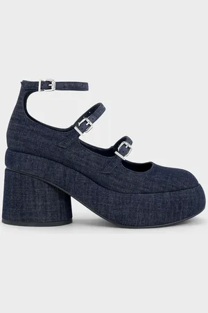 CHARLES & KEITH Escarpins Mary Jane en denim à lanières avec plateforme Luella
