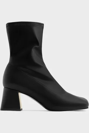 CHARLES & KEITH Bottines métalliques à talon trapèze