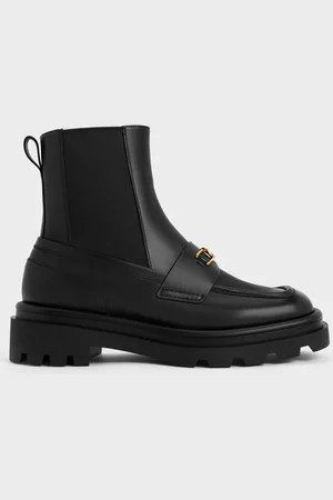 CHARLES & KEITH Bottes Chelsea en cuir Gabine