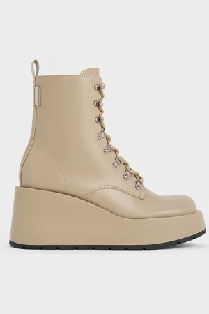 CHARLES & KEITH Bottines à semelle compensée et lacets