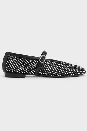 CHARLES & KEITH Mary Jane en maille et cristal