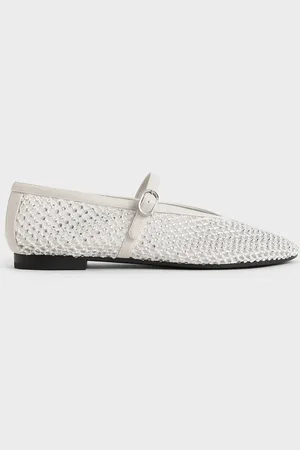 CHARLES & KEITH Mary Jane en maille et cristal